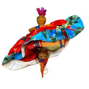 Reversible Hand Crafted Caribbean Flip Flop Doll Two Dresses Rima